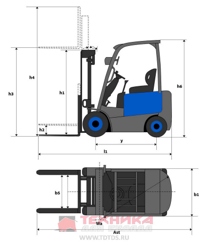 Электрический погрузчик DOLPHINLIFT  DLE 30 TX 60